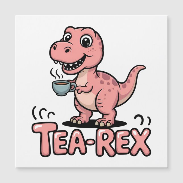 Cute Tea-Rex Dinosaurio Rosa – ¡Sorber Sucede! (Anverso)