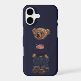 Cute Teddy Bear Azul Marino Funda para iPhone 11