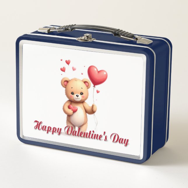 Cute Teddy Bear with Heart – Happy Valentine’s Day (Anverso)