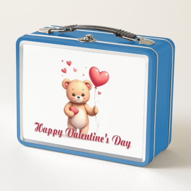 Cute Teddy Bear with Heart – Happy Valentine’s Day (Anverso)