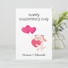 Cute Teddy El día de San Valentín Tarjetas de agra
