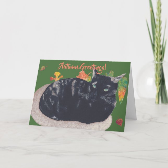 Cute Tortie Cat Damas de las tarjetas de felicitac (Anverso)