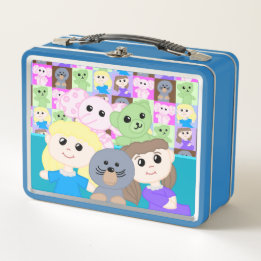 Cute Toy Themed Metal Lunchbox