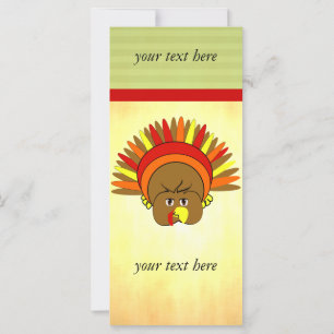 Cute Turkey Thankending Rack Card
