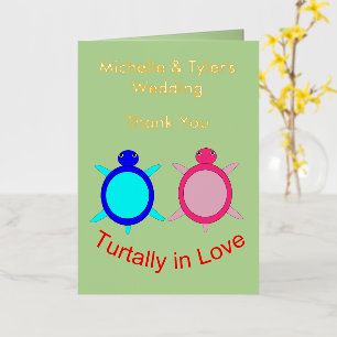 Cute Turtle Couple Custom Wedding Gracias
