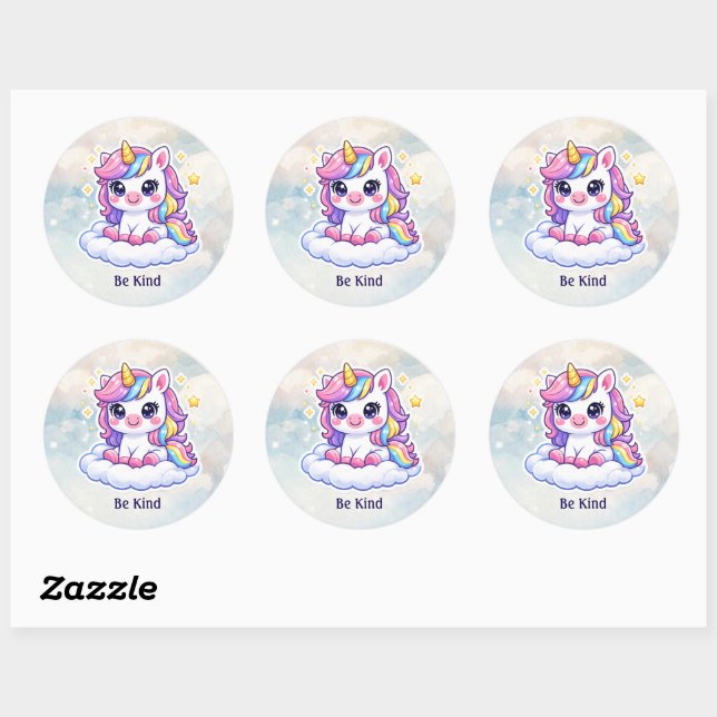 Cute Unicorn Hoja de Pegatinas (Hoja)