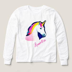 Cute Unicorn Magical Stars Dibujo Nombre Femenino 