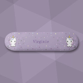 Cute Unicorn Purple Skateboard