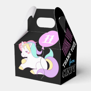 Cute unicornio caja de favor personalizada