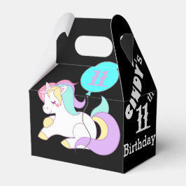 Cute unicornio caja de favor personalizada