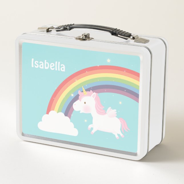 Cute Unicornio Volador Arcoíris Personalizado para (Anverso)