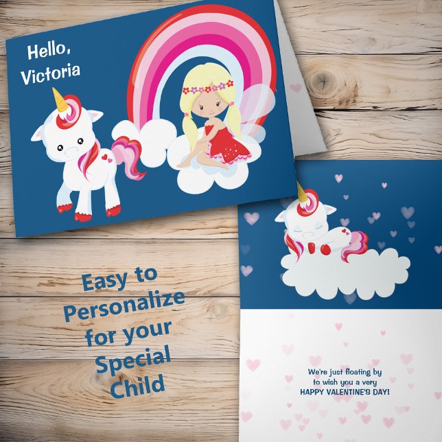 Cute Unicornio y tarjeta de San Valentín de prince (Subido por el creador)