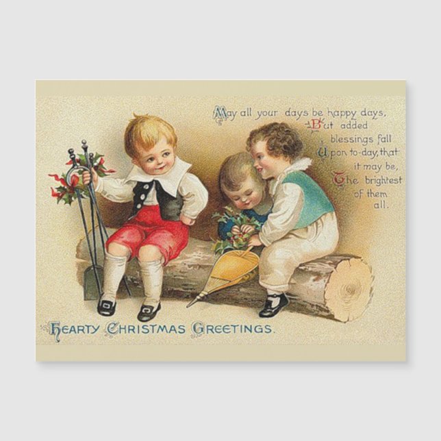 Cute vintage Christmas Kids (Anverso)