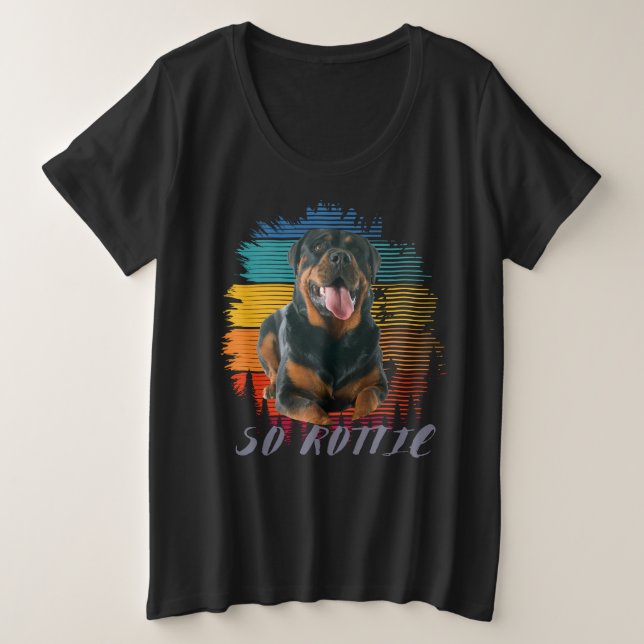 Cute Vintage Rottie Rottweiler Perro Mascota Anima (Anverso del diseño)
