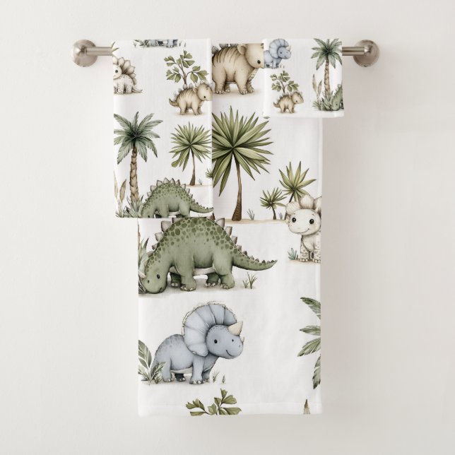 Cute Watercolor Baby Dinosaurs (In situ)