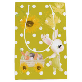 CUTE WATERCOLOR BUNNY ORIENTAL CON BOLSA DE HUEVOS