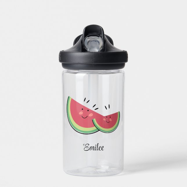Cute Watermelons Fruit Water Botella (Delante)