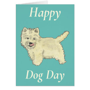 Cute West Highland Terrier Feliz cumpleaños de per