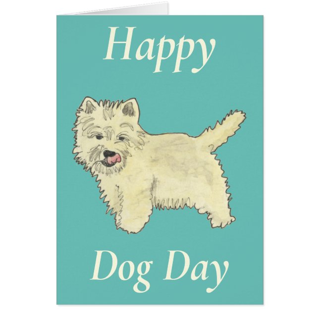 Cute West Highland Terrier Feliz cumpleaños de per (Frente)