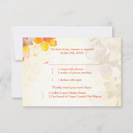 Cute Wildflowers Garden Wedding Meal Choice RSVP