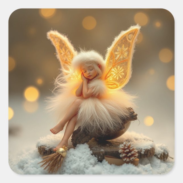 Cute Winter Fairy Pegatinas (Anverso)