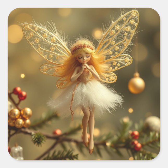 Cute Winter Fairy Pegatinas (Anverso)