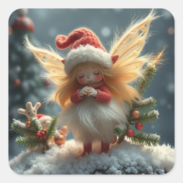 Cute Winter Fairy Pegatinas (Anverso)