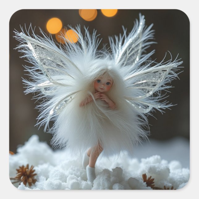Cute Winter Fairy Pegatinas (Anverso)