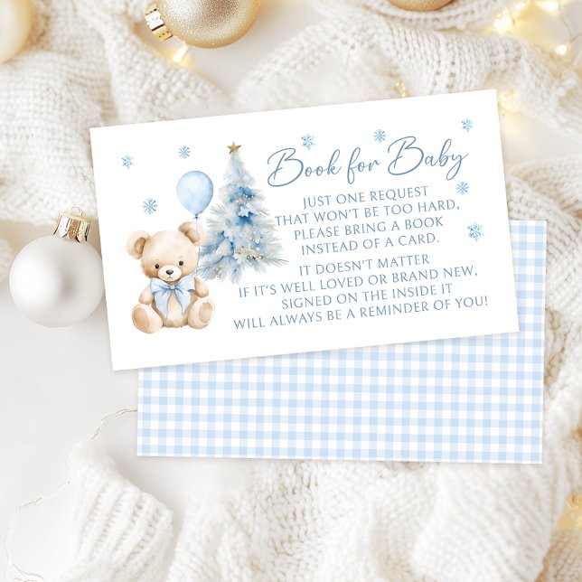 Cute Winter Teddy Bear Book para tarjetas Baby Sho (Subido por el creador)