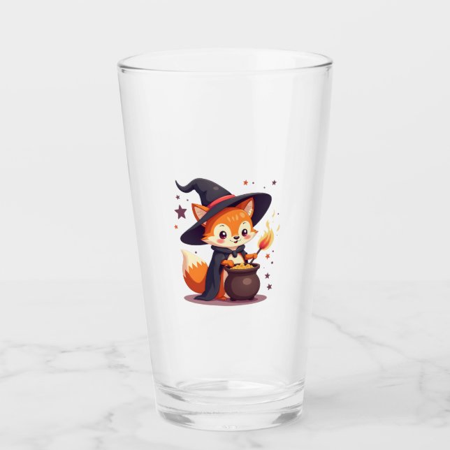 Cute Witch Fox � Magical Halloween Animal Tee (Anverso)