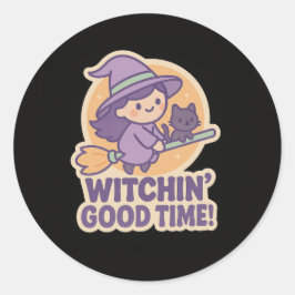 Cute Witch Halloween Pegatina para niños