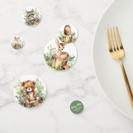 Cute Woodland Animales Baby Shower Table Confetti