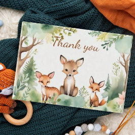 Cute Woodland Animals Tarjeta de agradecimiento de