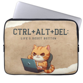 Cute Workaholic cat funda para portátil