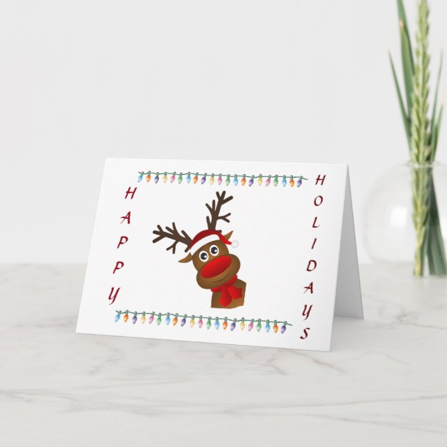 **CUTE Y GOOFY REINDEER** DICE FELIZ NAVIDAD (Anverso)
