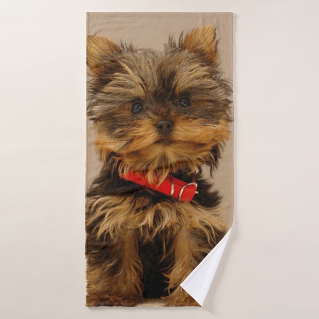 Cute Yorkshire Terrier (Toalla de baño)