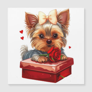 Cute yorky corazones Día de la Madre-San Valentín