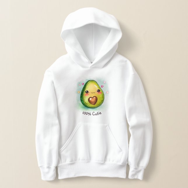 Cutie aguacate con tu texto - Kids Hoodie (Distribución )