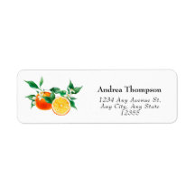Cutie | Citrus Naranja | Etiqueta de dirección de 