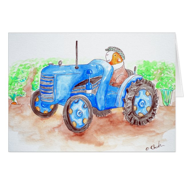 Cutie la pintura de cerdo de Guinea, un granjero (Anverso (Horizontal))