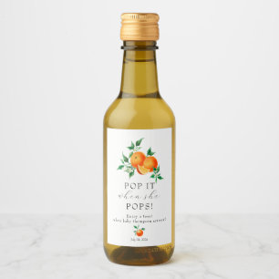 Cutie   Naranja Baby Shower Favor Wine