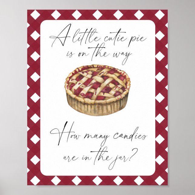 Cutie pie - adivinen cuántos Posters de caramelos (Frente)