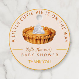 Cutie Pie Baby Shower Gracias Etiqueta