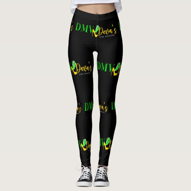 CUTIE PIE BLACK & LIME LEGGINS (Anverso)