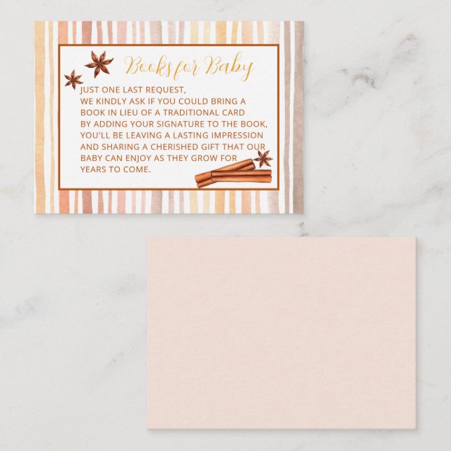 Cutie Pie Books para la tarjeta Baby Insert (Anverso / Reverso)