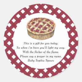 Cutie pie - Etiqueta de la vela de la oración