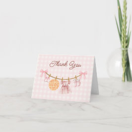 Cutie Pie Fall Chica Baby Shower Gracias Tarjeta