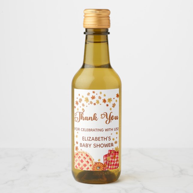 Cutie Pie Pumpkin Fall Baby Shower Thank You (Anverso)