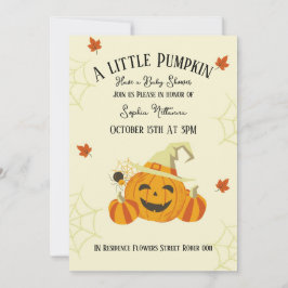 Cutie un pequeño calabaza bebé tarjeta de ducha ha