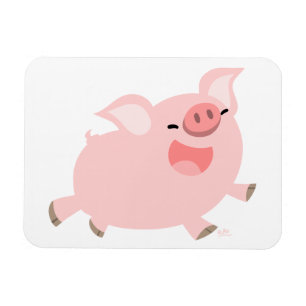 Cuto Alegre Personalizado Cerdo Imán Flexible